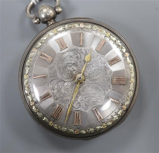 A George III silver open face key-wind pocket watch by Debois & Wheeler, London